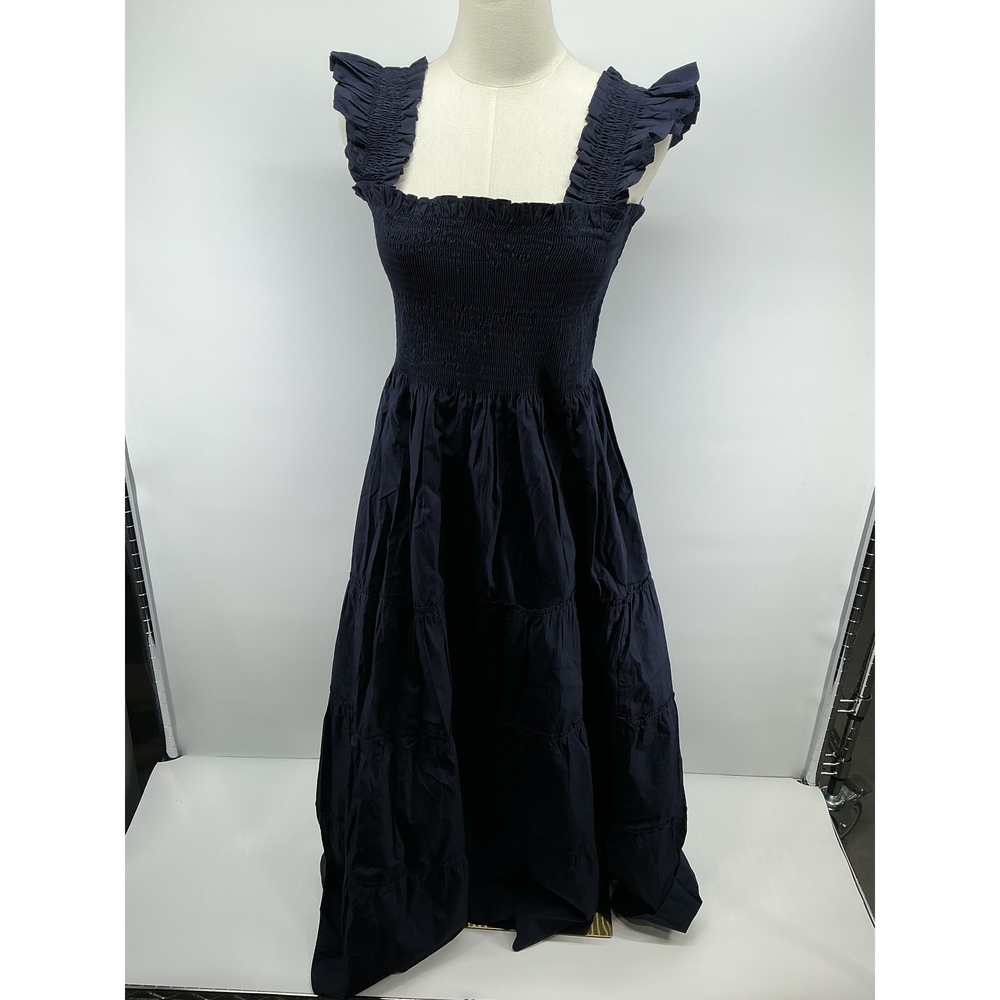 100% Organic Cotton Poplin Smocked Midi Dress